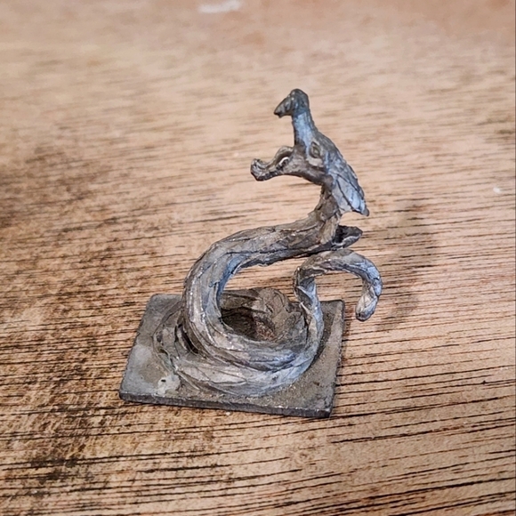 Vintage Ral Partha Pewter Dragon Miniature Figurine 1982 - Picture 1 of 5